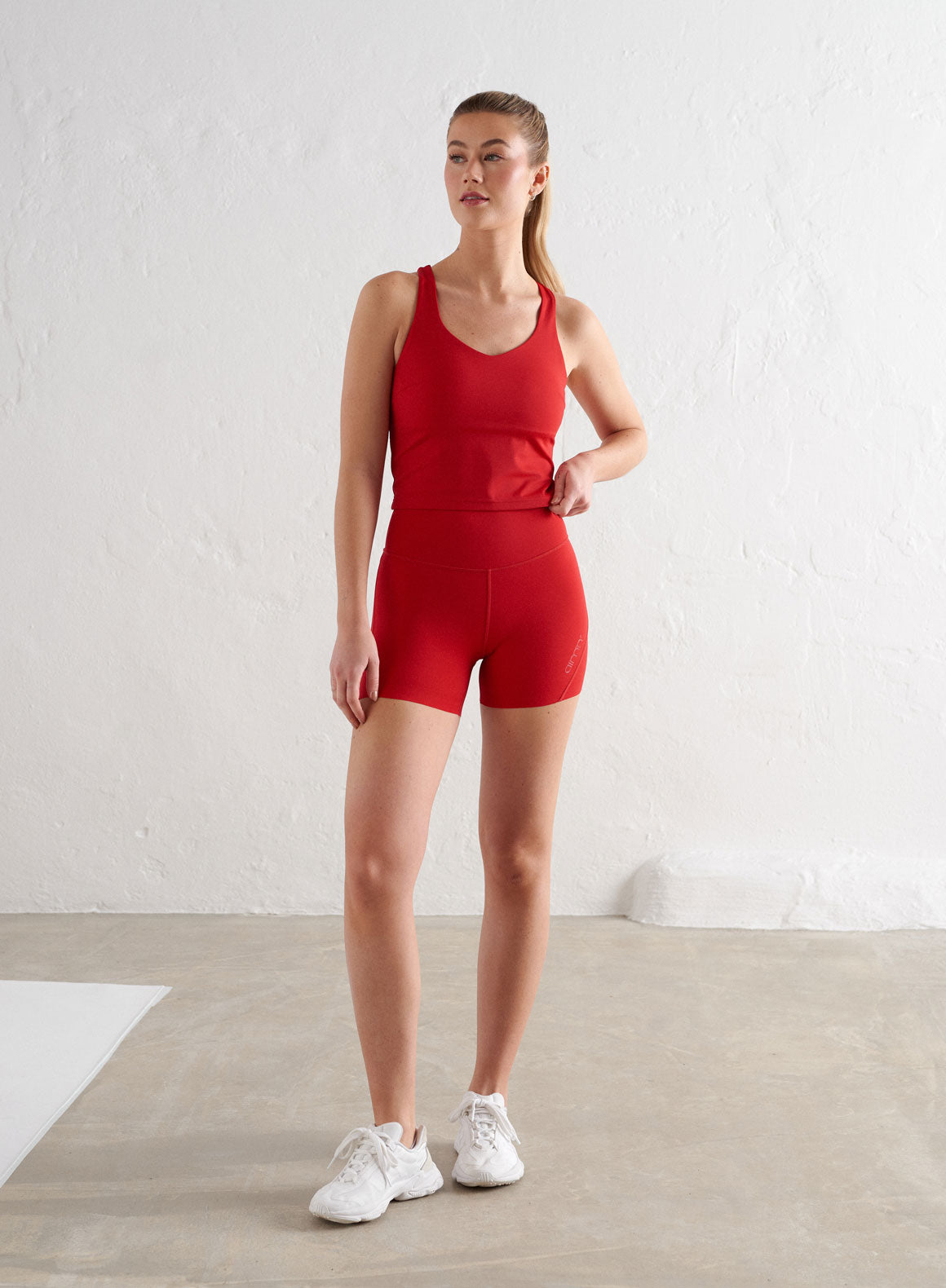 Red biker 2025 short romper