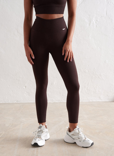 AIM'N Ribbed Seamless Flare Tights – leggings & tights – shop at