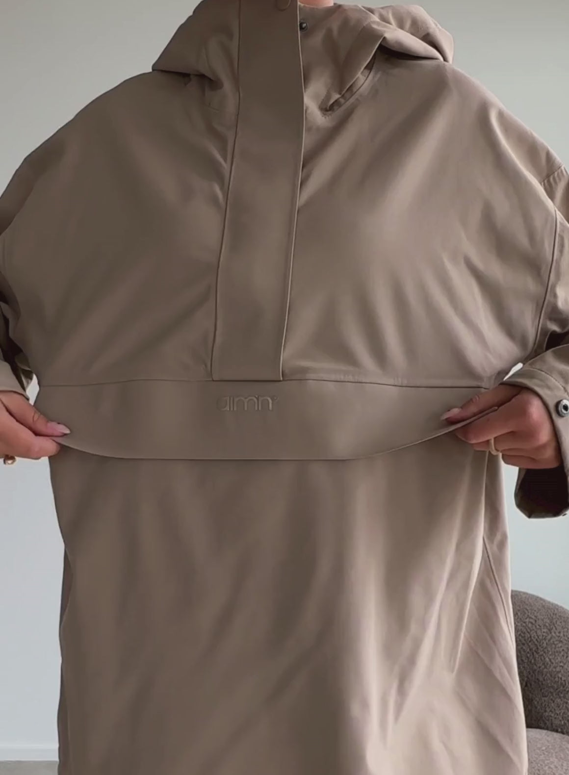Co Activewear - Espresso Waterproof Oversized Anorak third image